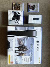 Konsola Sony PlayStation 5 z napędem + DualSense Edge +ładowarka+gry5x