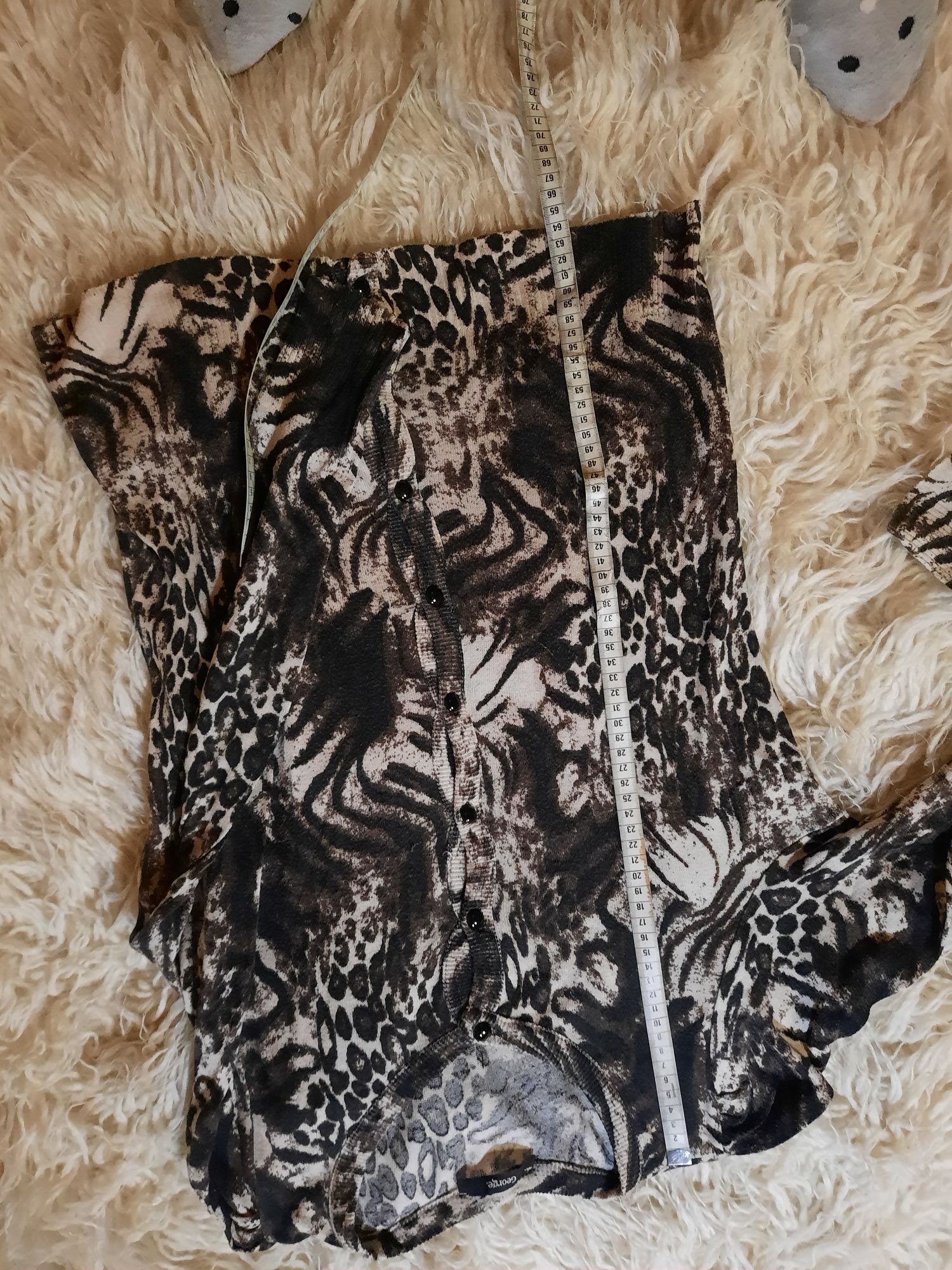 Wzorzysty sweter rozpinany