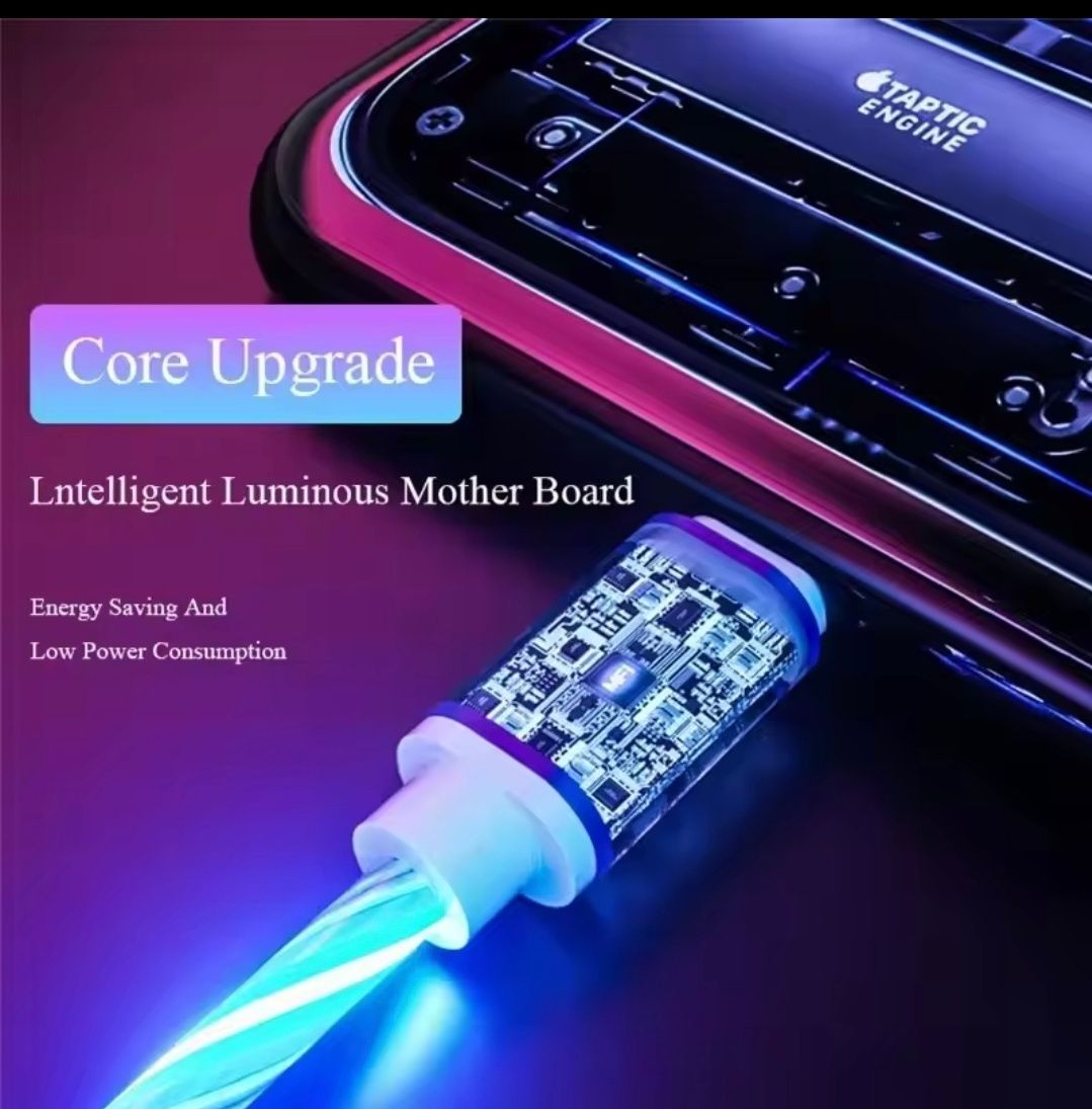 Kabel USB C świecący