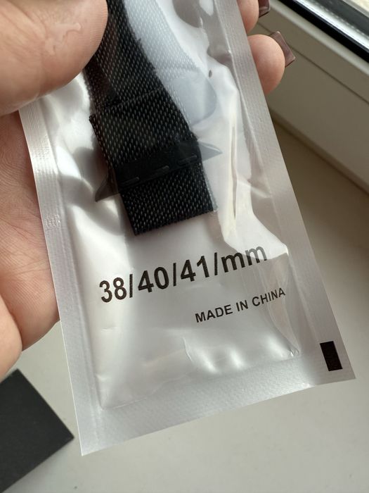 Металевий ремінець (ремешок) для apple watch в чорному кольорі