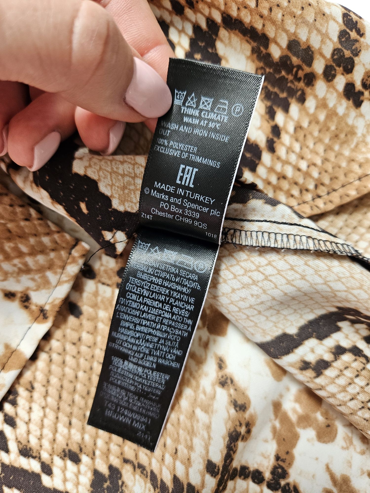 Koszula damska print snake M&S Collection 38 M virall lato koszula