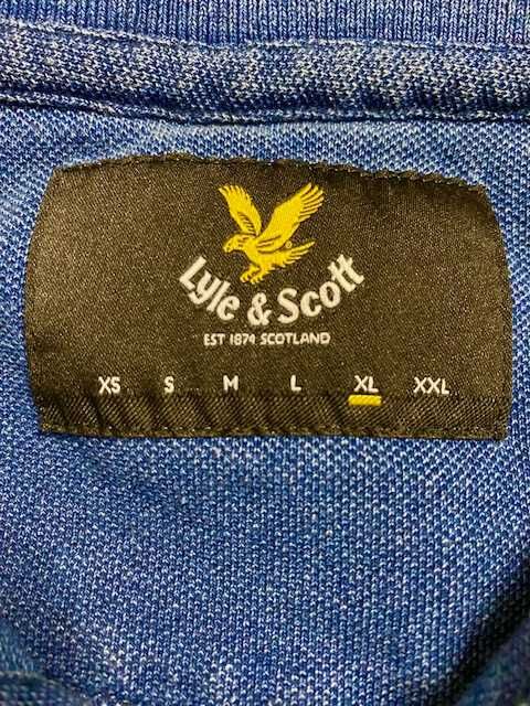 Niebieskie męskie polo marki Lyle & Scott rozmiar XL