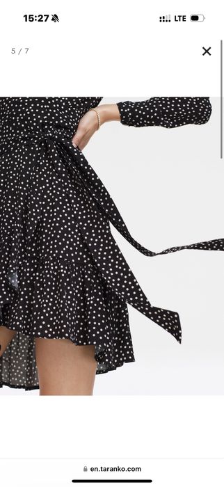 Czarna sukienka w kropki Taranko 36