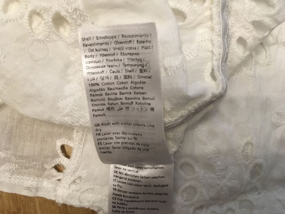 Ażurowa biała bawelna 100% bluzeczka damska na lato 38/M