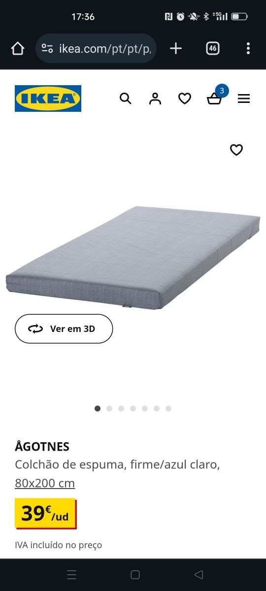 Vendo colchão agtones IKEA NOVO