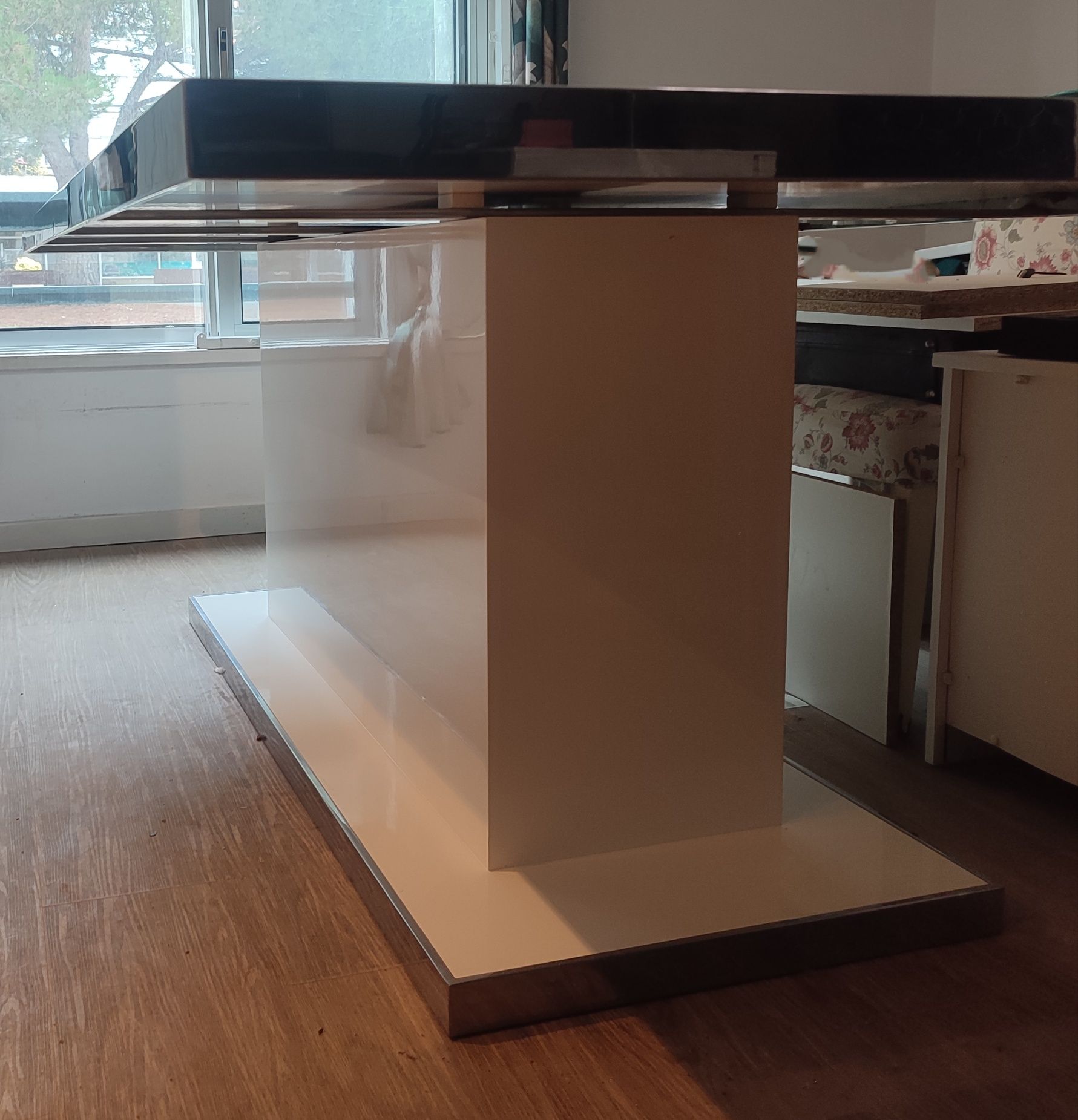 Mesa de Jantar Espelhada 8 Lugares