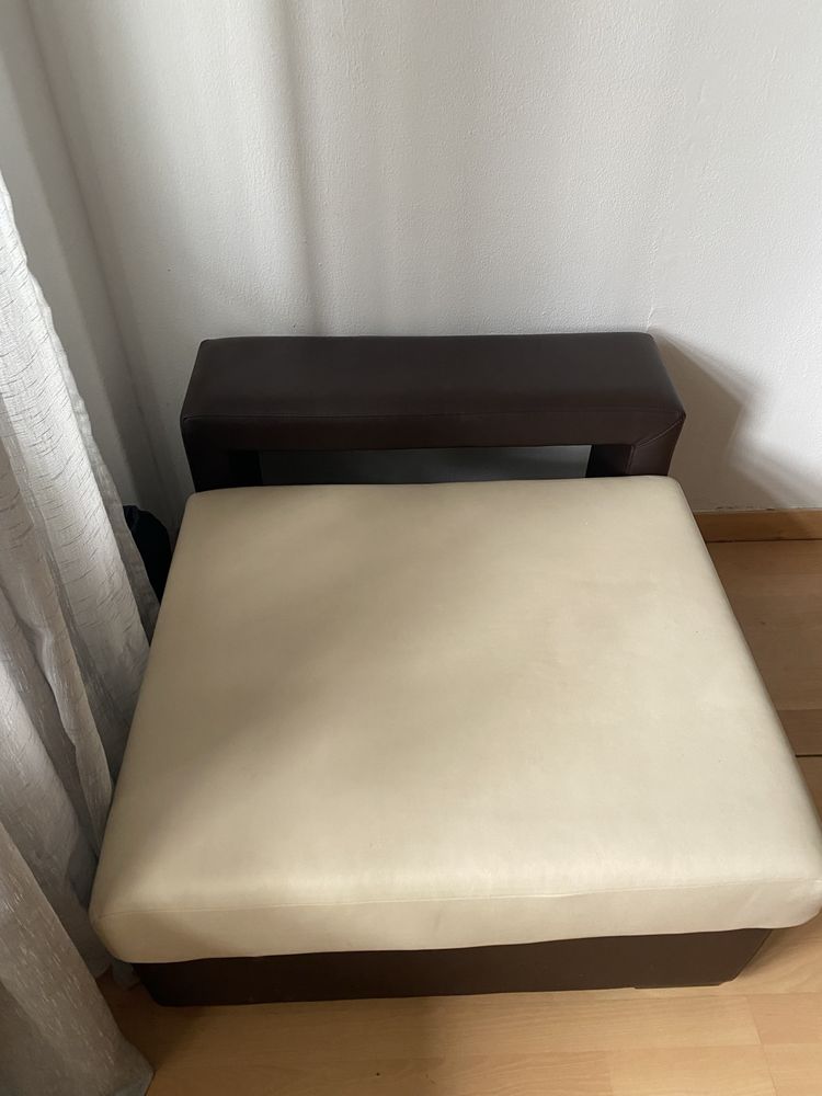 Sofa em napele e chaise longue