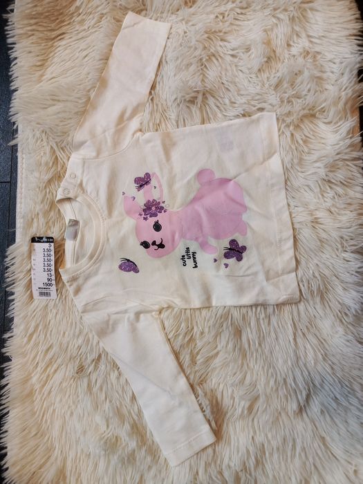 Zestaw bluzek na długi rękaw 68 cm dziewczynka