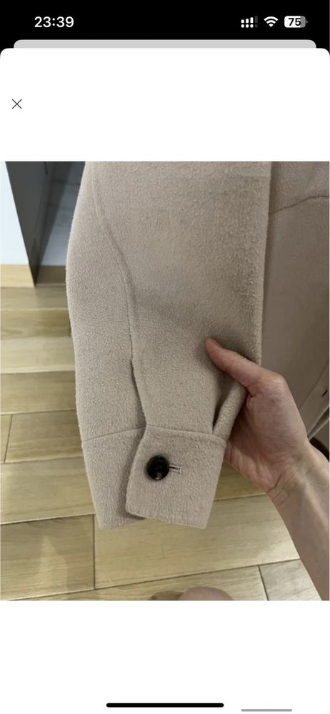 Пальто рубашка шерстянная Zara