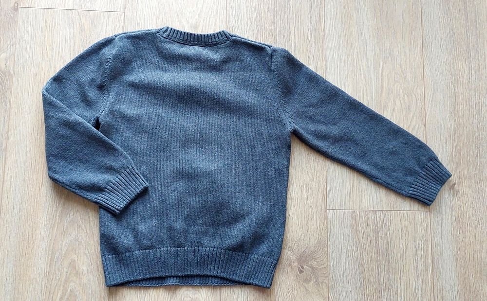 H&M r.110-116 szary sweterek z misiem, Christmas, Boże Narodzenie