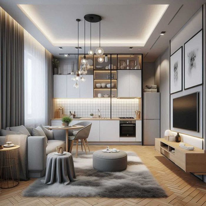 Квартира в доме новой постройки в центре Соцгорода, Grey House