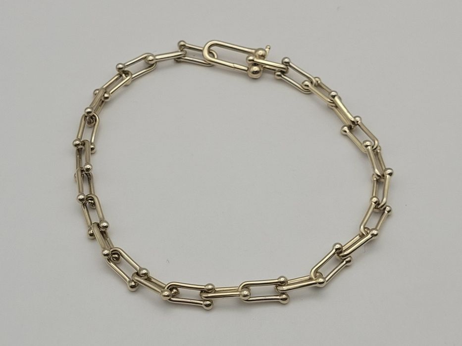 Nowa Złota bransoletka złoto próby 585, spinacze ocechowana dł 19 cm