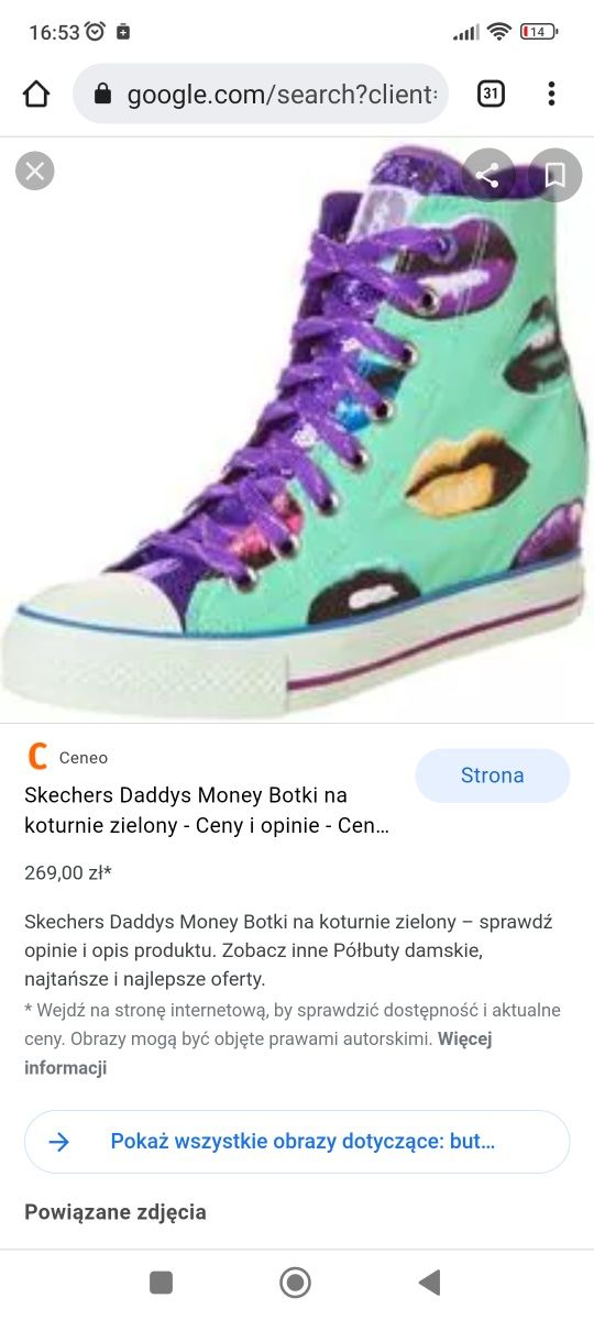 Buty sneakersy Daddys Money Botki na koturnie zielony r. 38