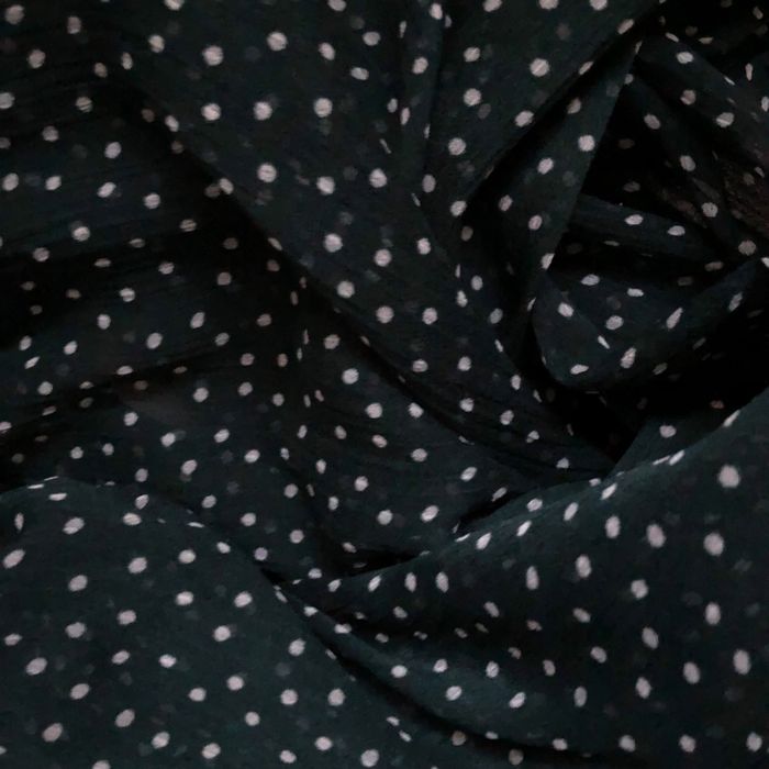 Blusa chiffon estampado bolinhas Pepe Jeans • Green chiffon blouse