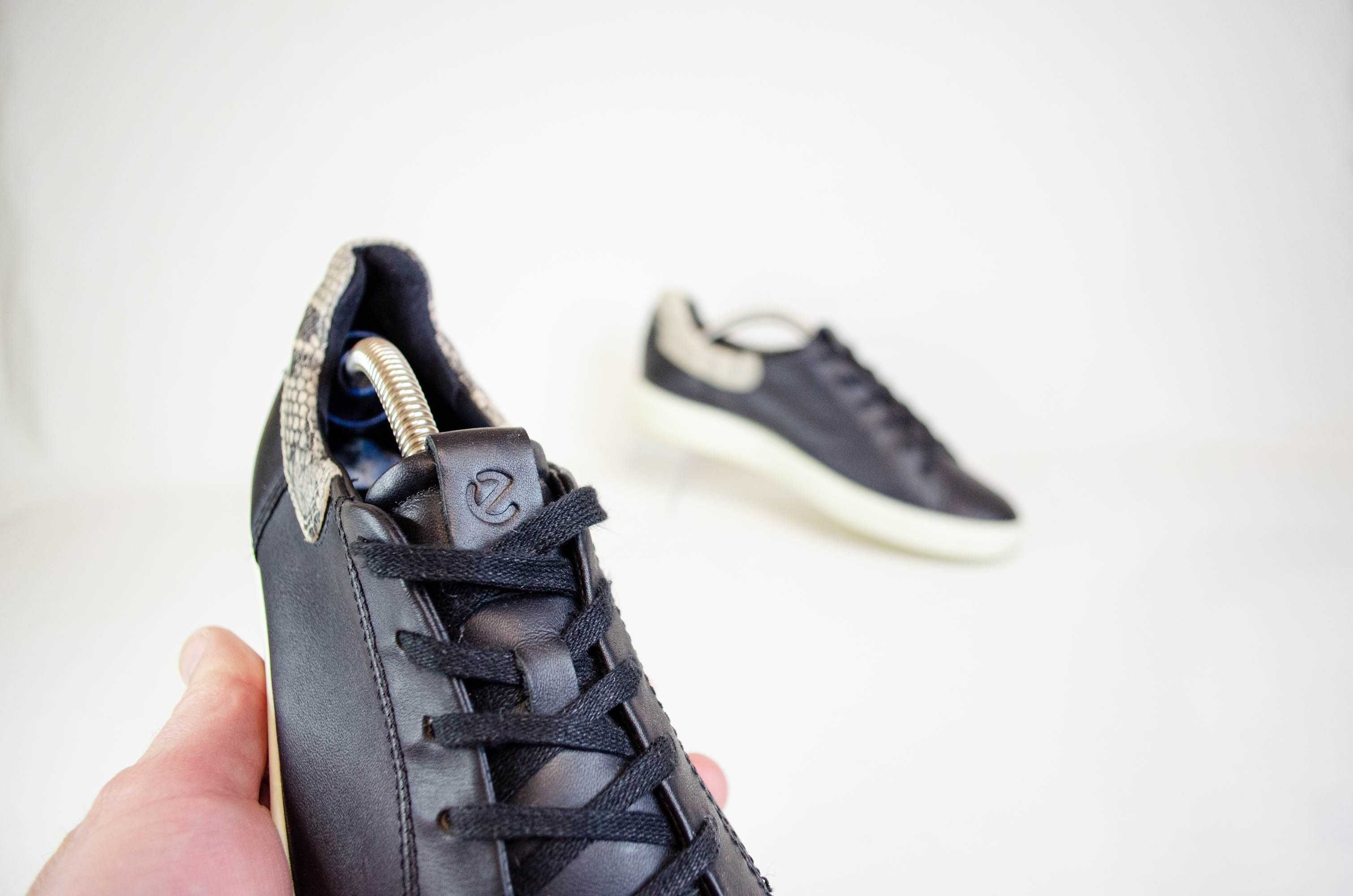ECCO SOFT 7 Кожаные Кеды Кроссовки Оригинал! Размер 39 24,5 см
