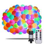 Światła ogrodowe lub pokojowe RGB 100LED 13m PILOT girlanda DISCO DJ