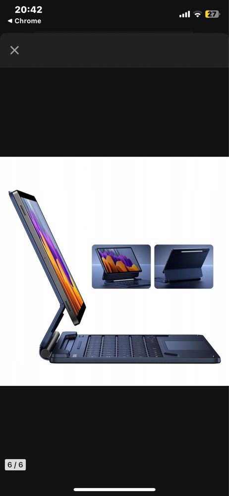Dexnor Etui Magnetyczne z klawiaturą touchpad do Galaxy Tab S9 / S9 FE