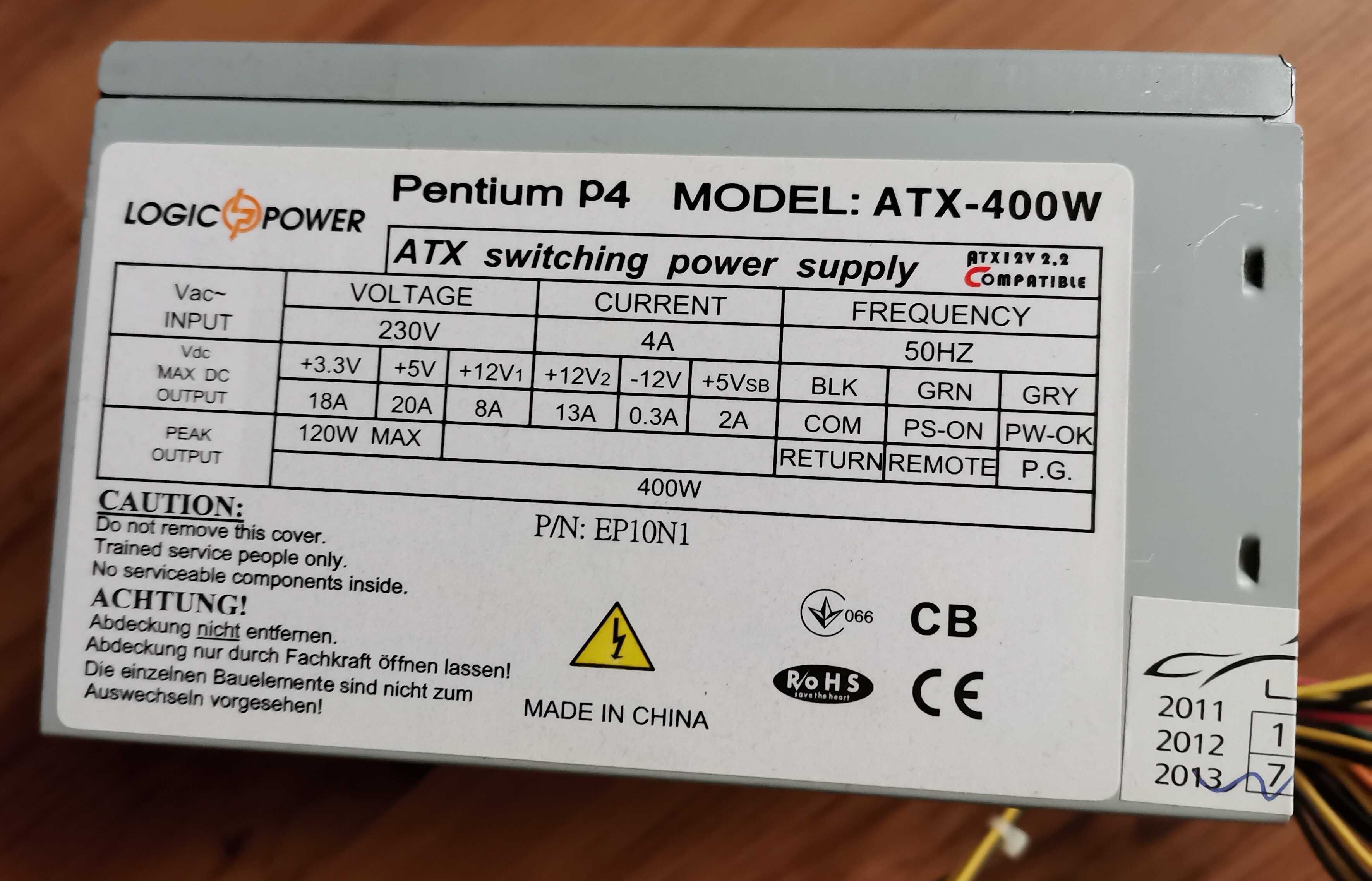 Блок живлення LOGICPOWER ATX-400W (1922)