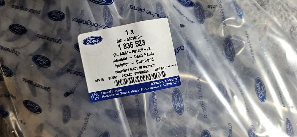 Wygłuszenie ściany grodziwej ford c-max grand 2 mk2 10- nowe OE