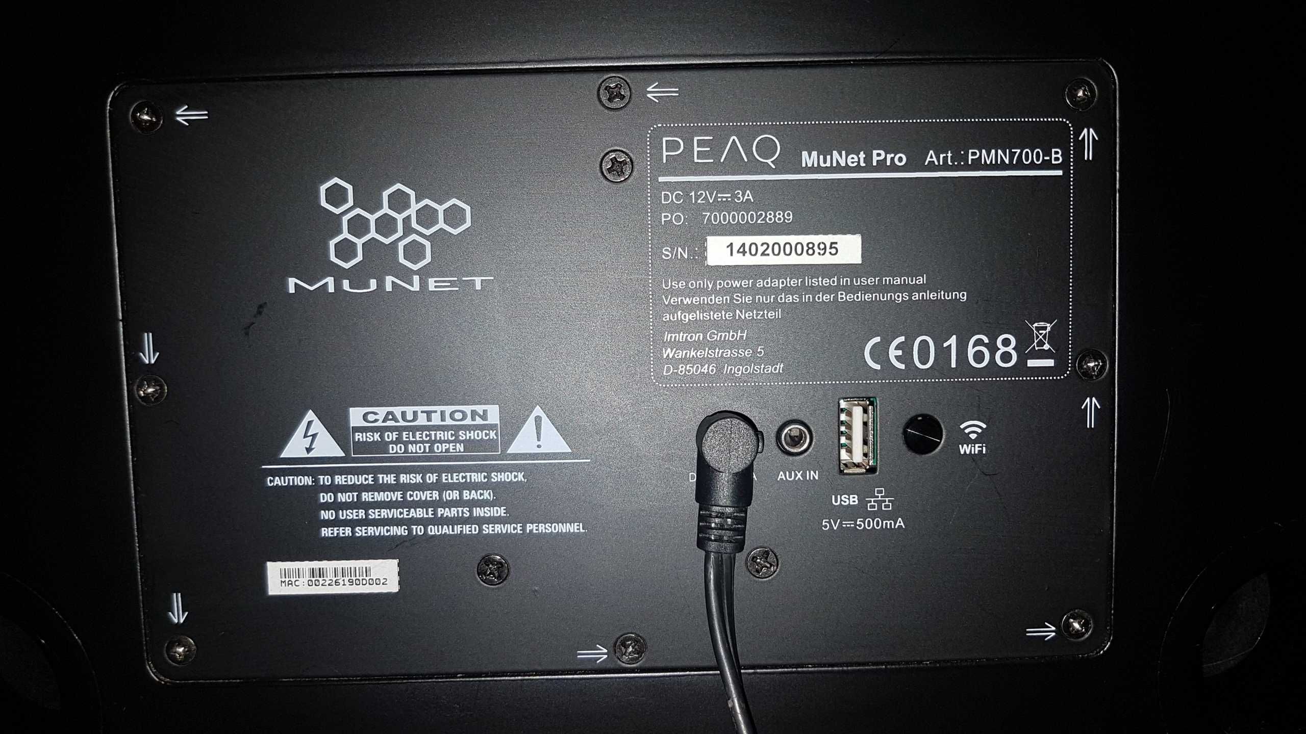 Активная акустика PEAQ MuNet Pro PMN 700-B/BT+Wi-Fi+USB/Germany