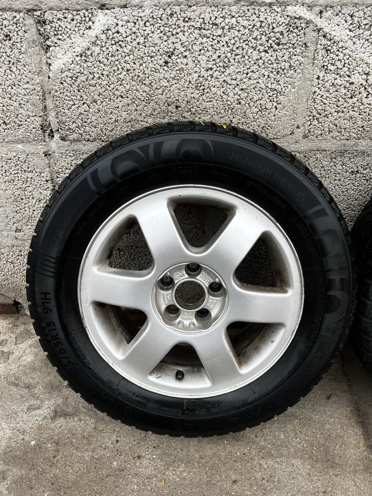 Koła zimowe R15 5x100 Golf 4 Audi A3 Octavia opony Zimowe 195/65/15