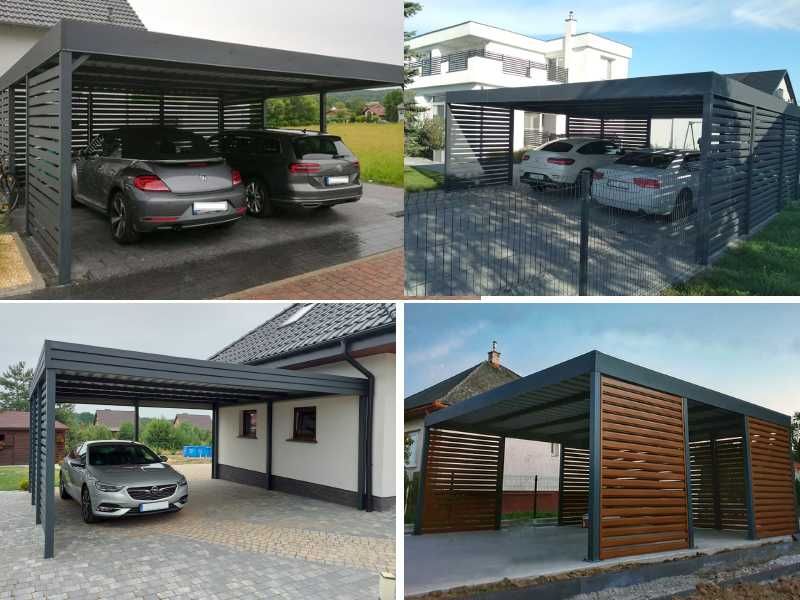 Stalowy Carport 6x6 Wiata Garażowa 1m² Altana Zadaszenie Garaż