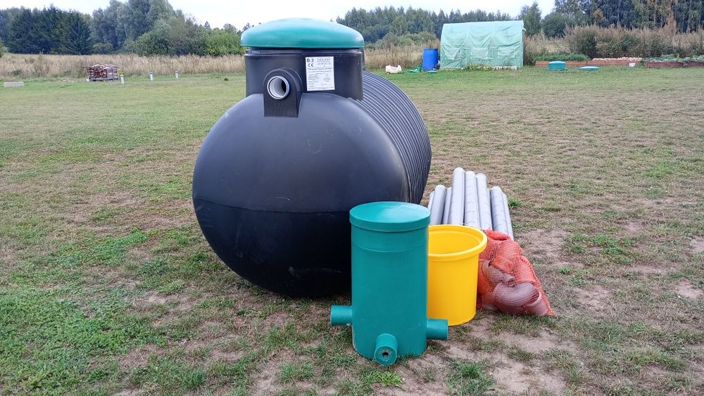 Przydomowa oczyszczalnia ścieków 3m3 z drenażem, eko szambo 3m3