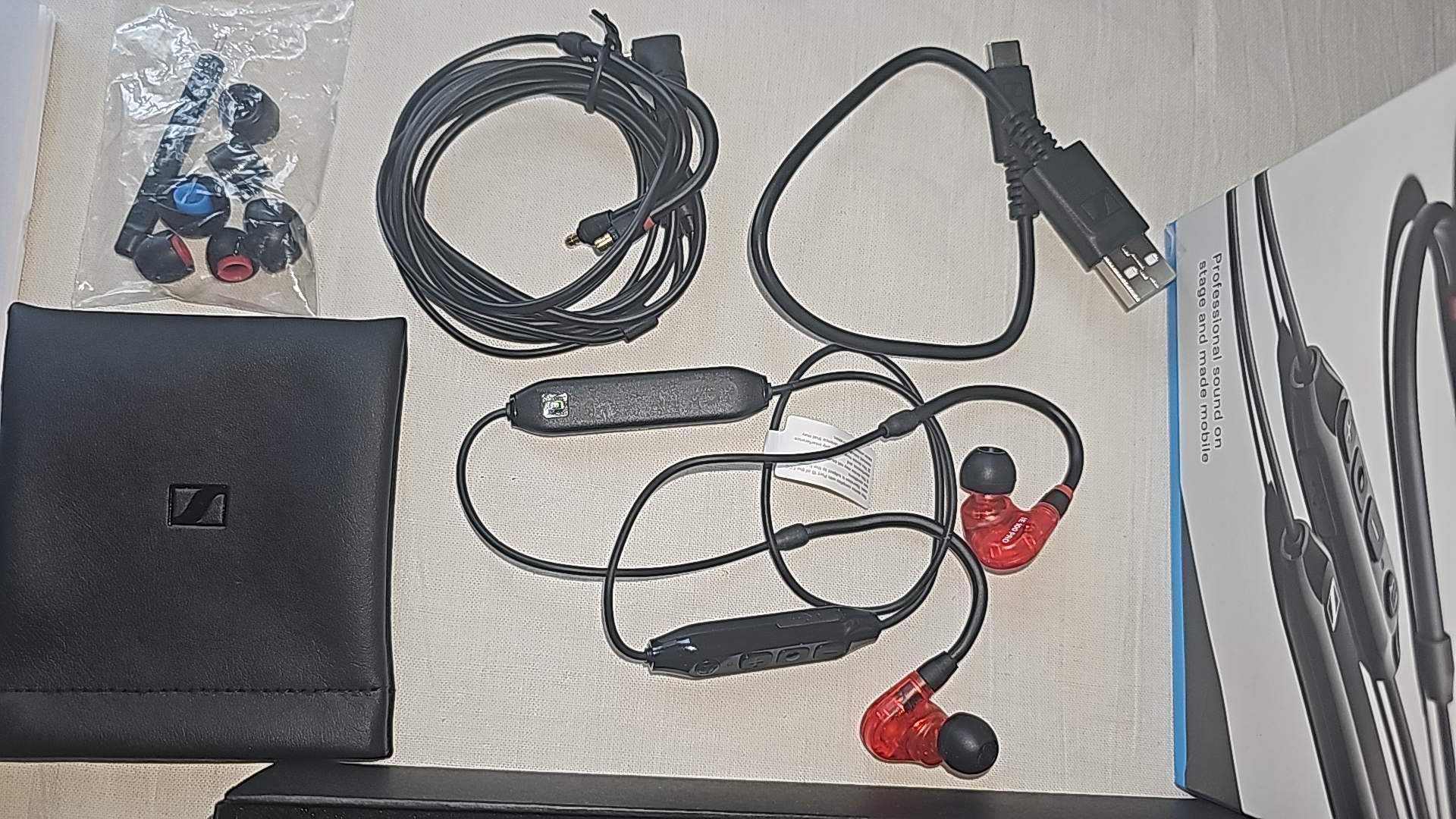 Słuchawki Sennheiser IE 100 PRO BT + kabel, pełny zestaw, tania wys.