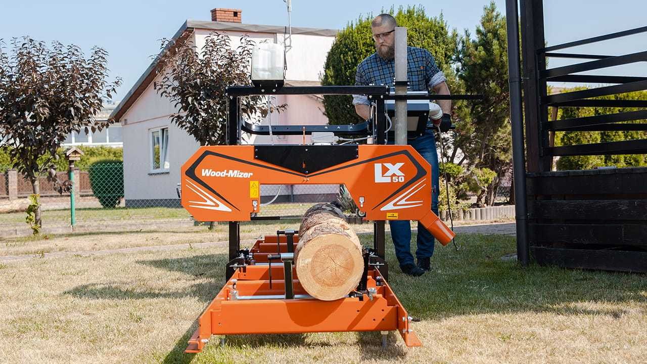 Trak taśmowy elektryczny 5,5 kW traczek piła taśmowa LX50SUPER WoodMiz