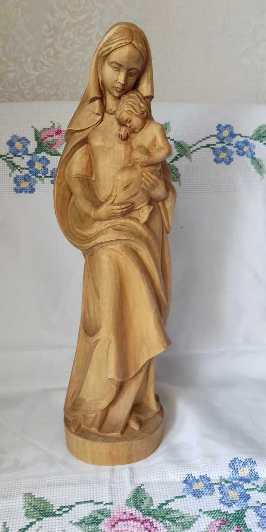 Діва Марія з Ісусом, дерев'яна скульптура, Німеччина, сер. ХХ ст.
