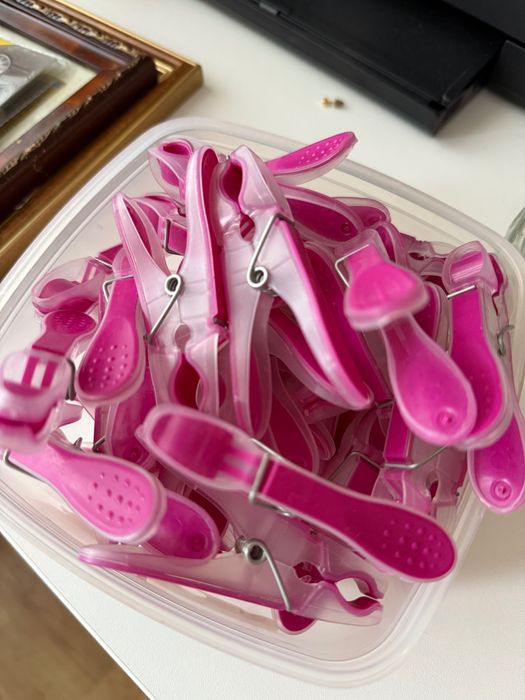 35 sztuk spinacze klamerki do prania różowe