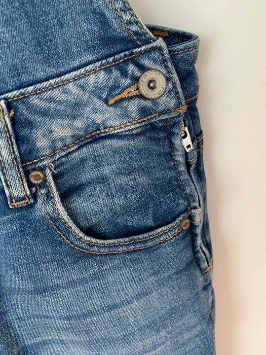 Ogrodniczki dżinsowe, jeansowe, spodnie New Yorker, rozmiar S/M