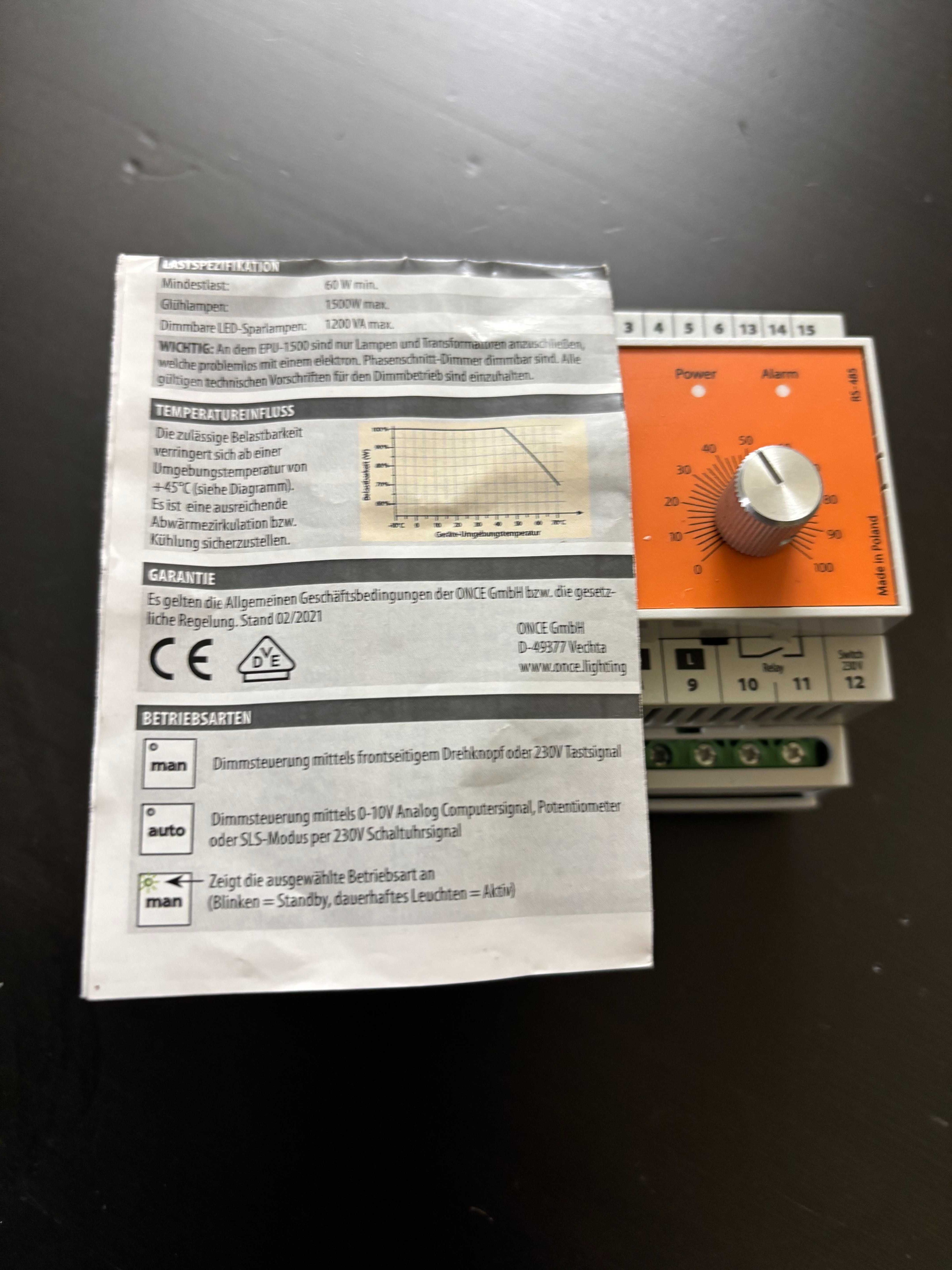 Uniwersalny regulator oświetlenia EPU-1500 ściemniacz