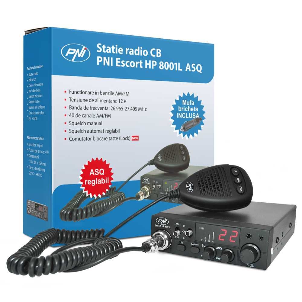 Radio CB PNI Escort HP 8001L ASQ zawiera słuchawki
