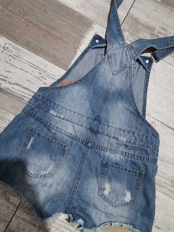 Jeansowe ogrodniczki na 158 cm Denim Co