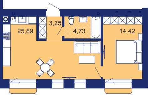 ПРОДАЖ квартира   50 м2 в ЖК РЕМ, м. Самбір