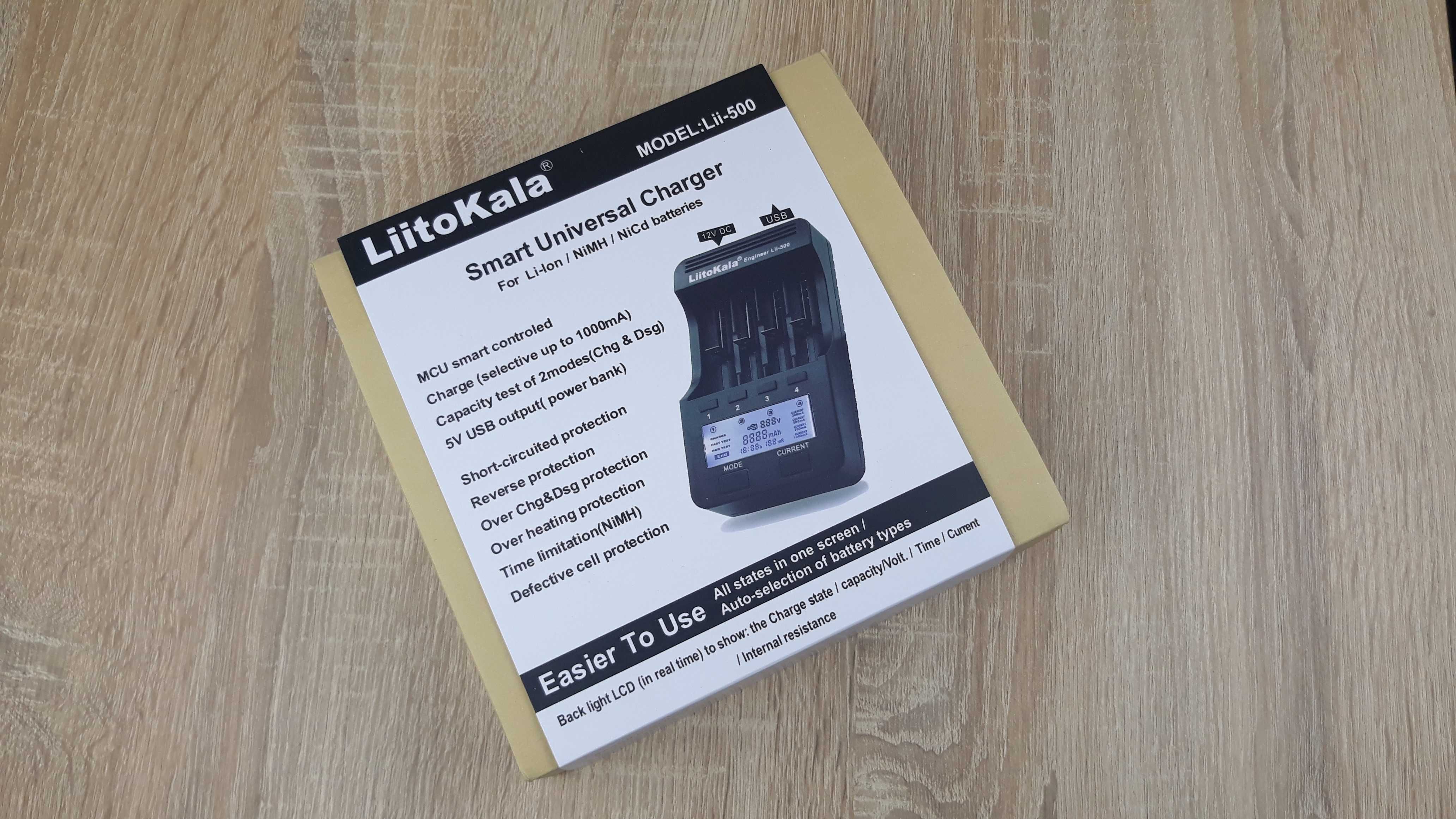 Зарядное устройство повербанк LiitoKala Lii-500 18650 26650 AA AAA
