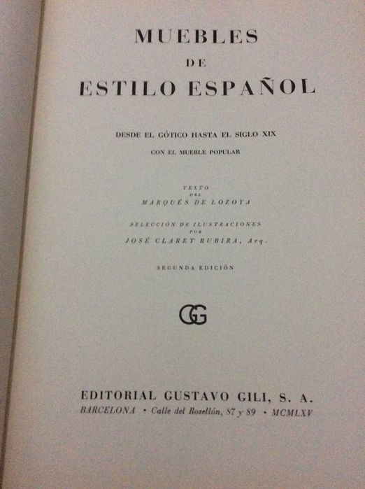 Muebles de estilo espanol : desde el gotico hasta el siglo XIX