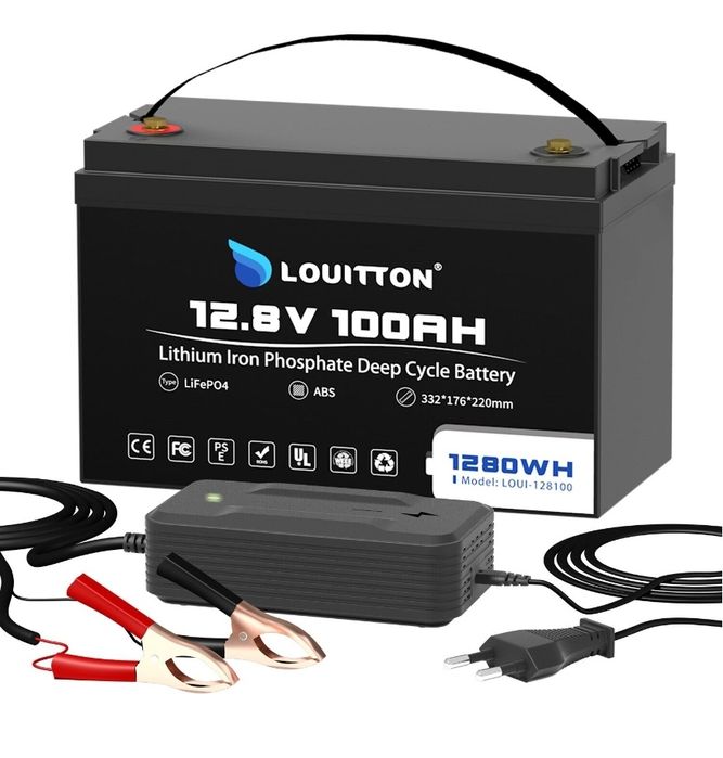 Акумулятор для ДБЖ/інвертора Louitton LiFePO4 12.8V 100Ah. Гарантія!