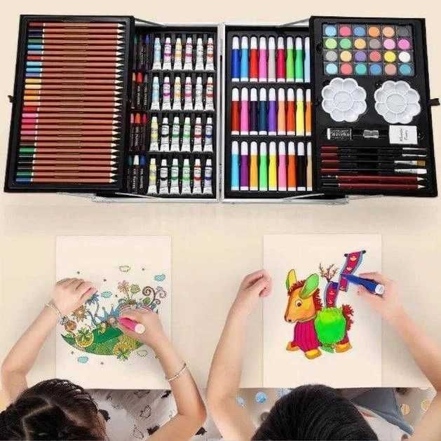 Набір для малювання в алюмінієвому чемодані Єдиноріг 145 предметів