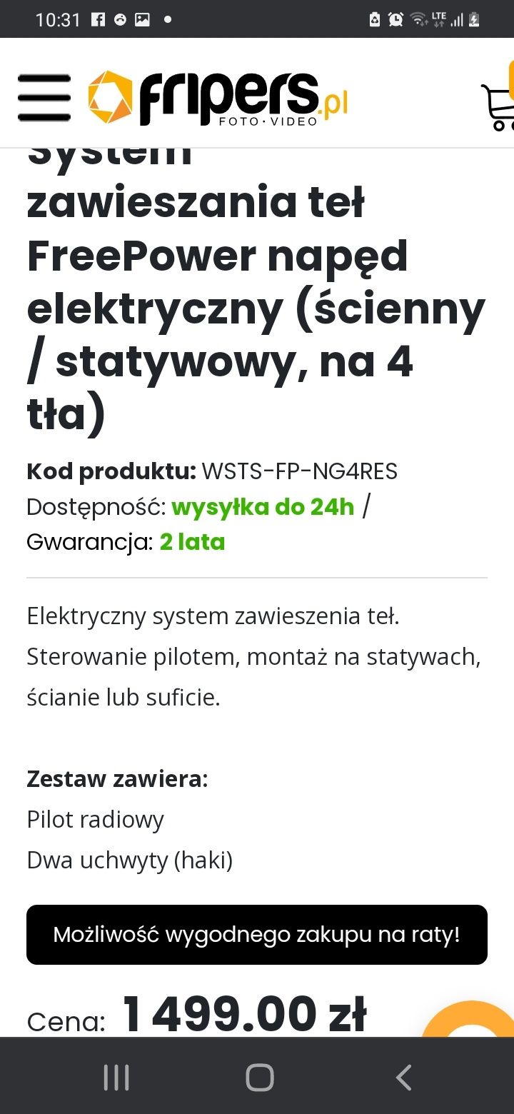 System elektryczny zawieszania teł 4NE-ST