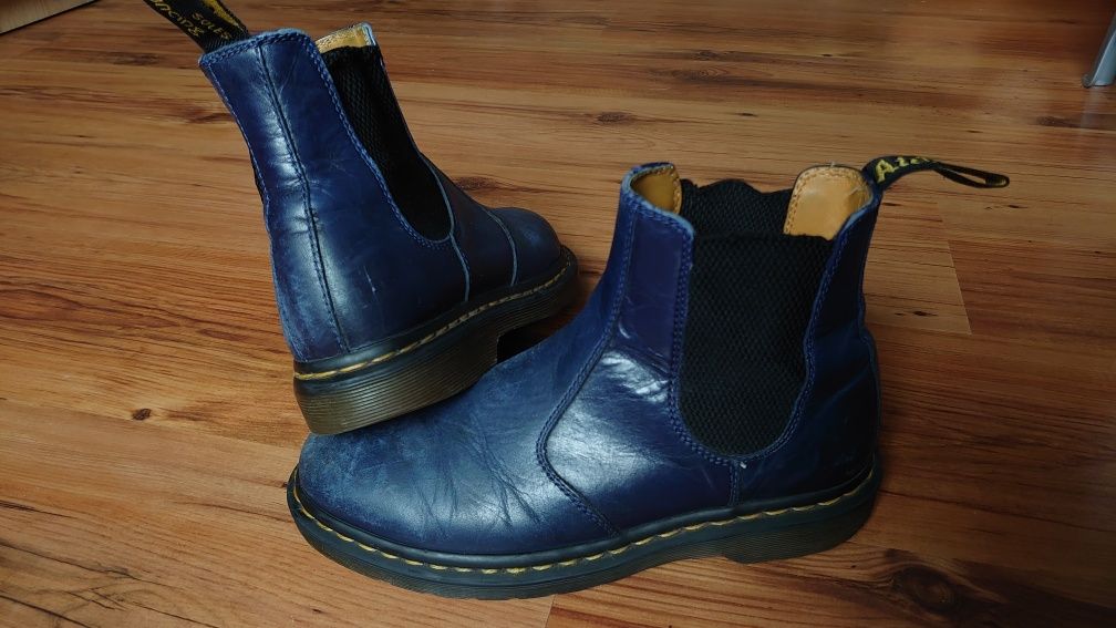 Dr Martens botki sztyblety damskie 39 granatowe wsuwane