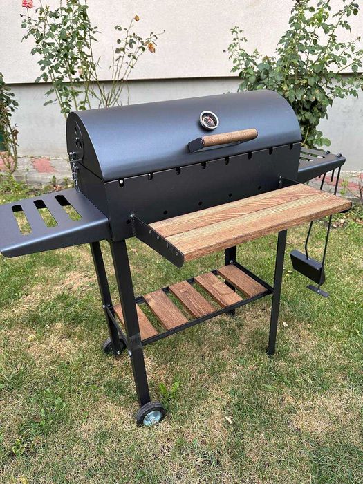 Посилений Мангал-гриль 4 мм з термометром та підставкою під казан