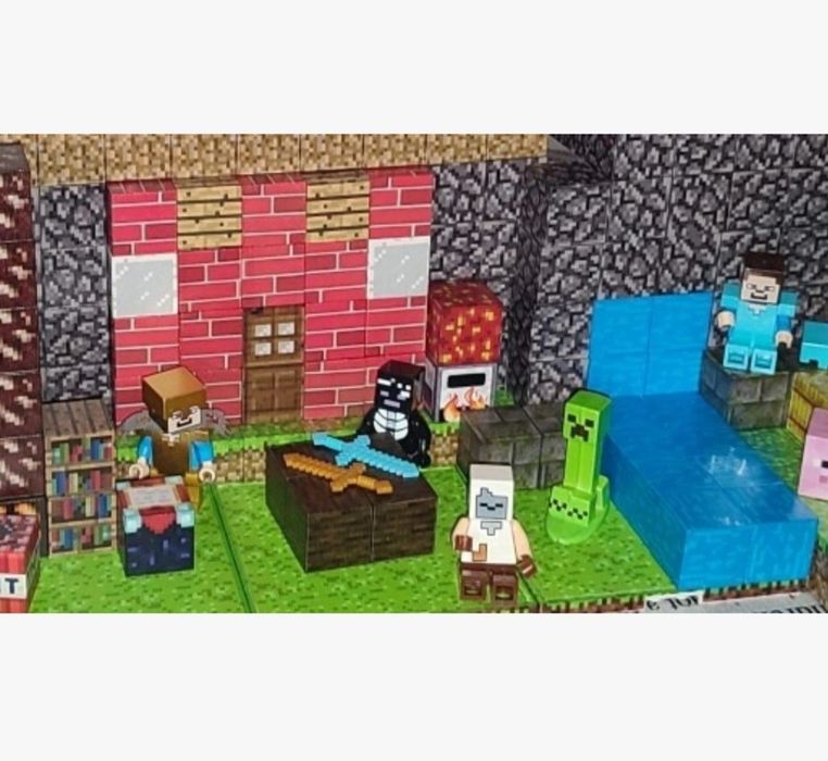Klocki magnetyczne typu Minecraft 112szt i 2 figurki. Szybka wysyłka!!