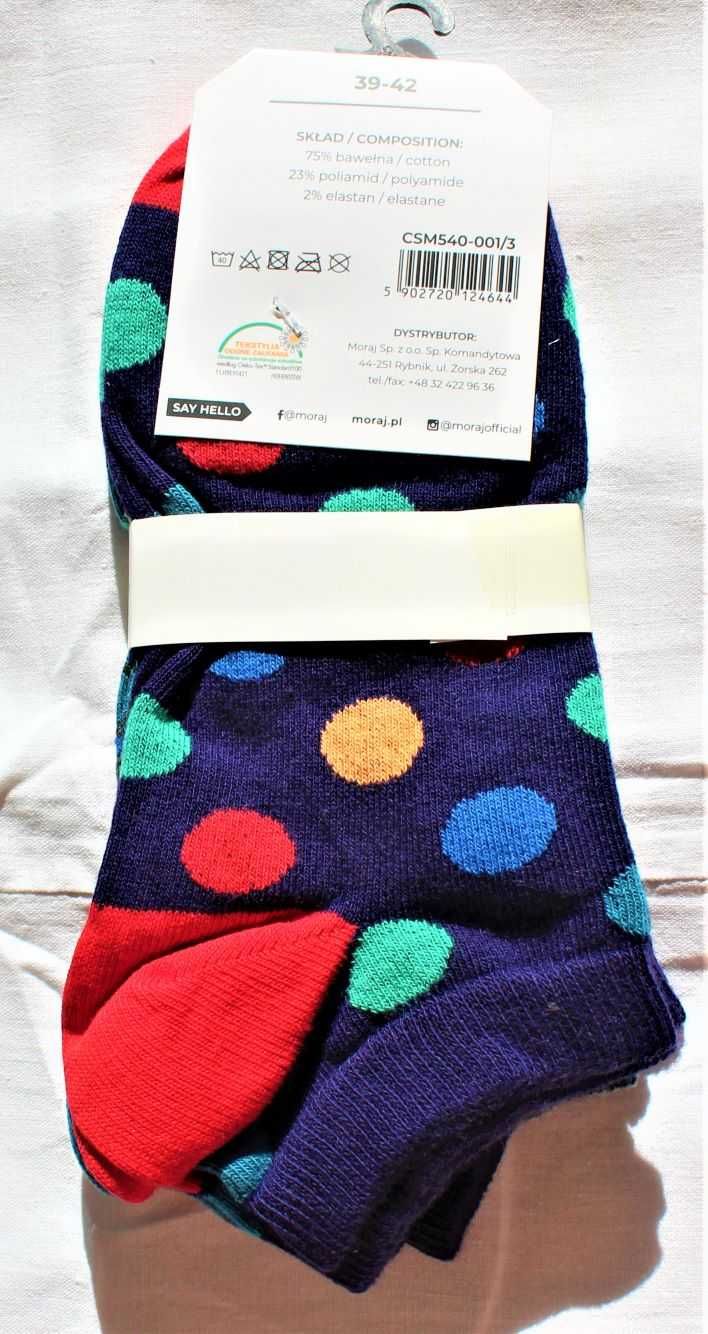 Skarpetki stopki unisex moraj bawełna r. 39-42 3pak