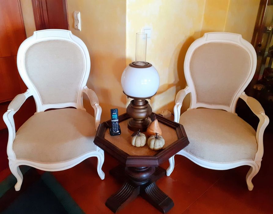 Cadeirões Par Bergeres Antigas Restauradas