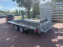 Martz Przyczepa do przewozu sprzętu budowlanego Martz Bau 3 350/2 350x160 3000kg 2 osie pod koparke koparka walec MOTOMUS od ręki  Przyczepa do przewozu sprzętu budowlanego Martz Bau 3 350/2 350x160