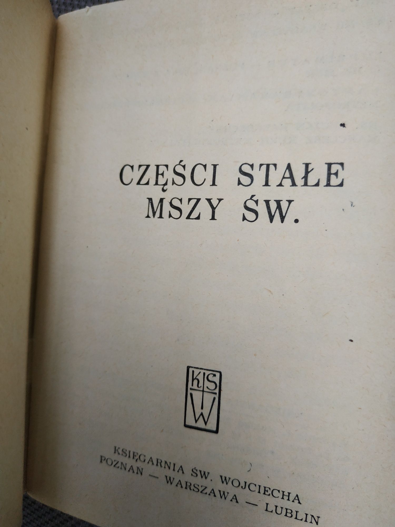 Części stałe mszy świętej śpiewnik liturgiczny z 1968