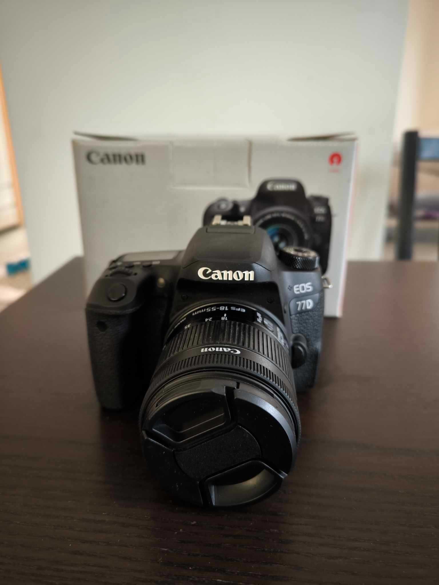 Aparat Canon  EOS 77D + obiektyw EFS 18-55mm Prawie jak nowy