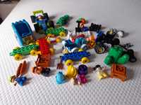 Lego Duplo mega zestaw wyścigówka wywrotka ludziki zwierzątka pociąg